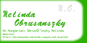 melinda obrusanszky business card